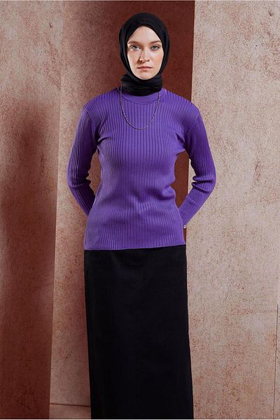 Alvina Pulover tricotat cu detaliu nasturi 45005