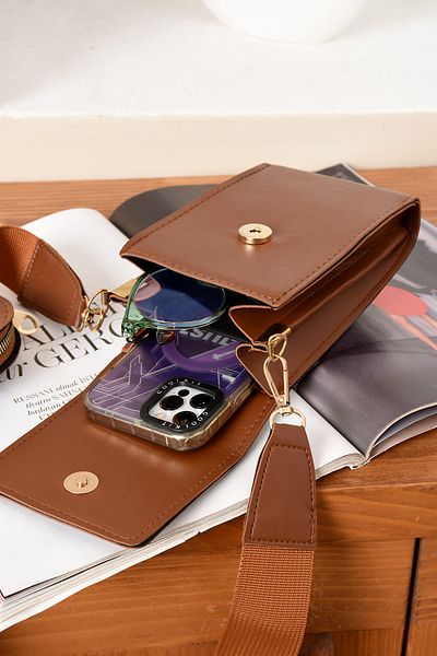 Handley Luxury Cross Strap Mini Wallet Design Bag with Column Belt Detail