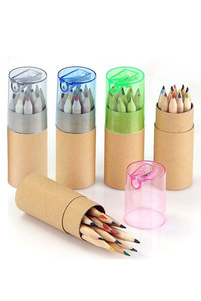 Generic Vitacelli 48 Piece Colored Pencils with Built-in Sharpener in Tube Cap