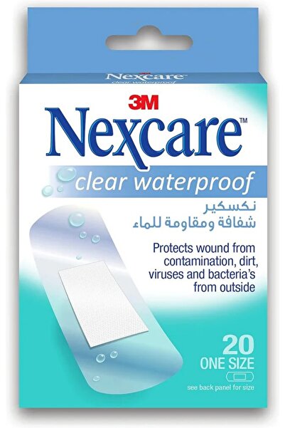 Nexcare 3M Clear Waterproof Bandages – 20pcs | 100% Seal, Long-Lasting Protection