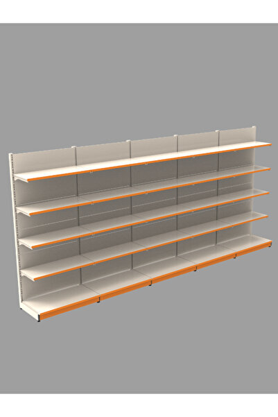 RafBurada Ekonomik 5'li Market Rafı Duvar Ünitesi - 40x90x220 cm 40A/30*4