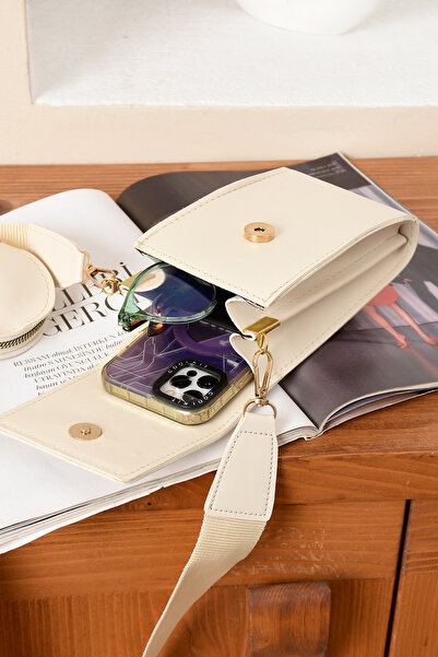 Handley Luxury Cross Strap Mini Wallet Design Bag with Column Belt Detail