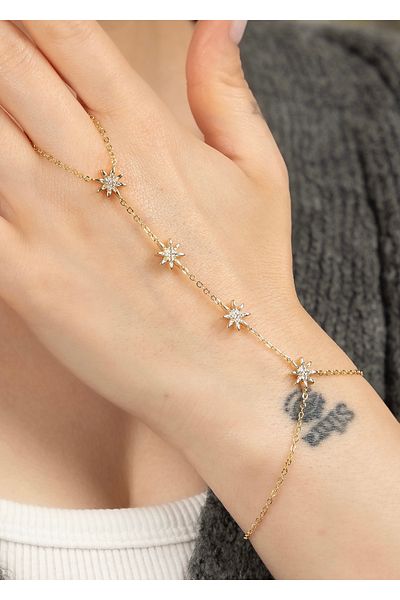 Home Sihra Accessories Row Year Model Zircon Stone Steel Shahmeran Gold Color Shahmeran