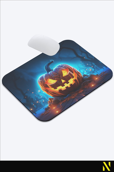 nilizma Ергономична подложка за мишка с мотив за Хелоуин и противоплъзгаща основа за дома и офиса