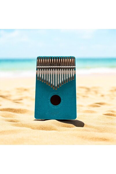 Donizetti Kalimba Full Set  Paketi Stant Parmak Koruyucu Turkuaz