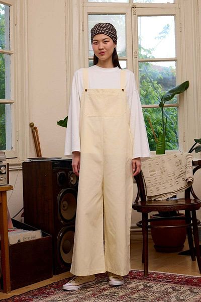 Ceylan Otantik Butter Yellow Linen Salopet Jumpsuit