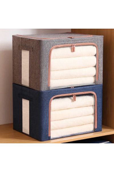 OEM Foldable storage box with zipper, 66 L, Textile, 33 x 40 x 50 cm