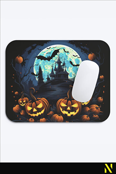 nilizma Mousepad ergonomic cu tematică de Halloween, cu bază anti-alunecare, pentru uz casnic și la birou.