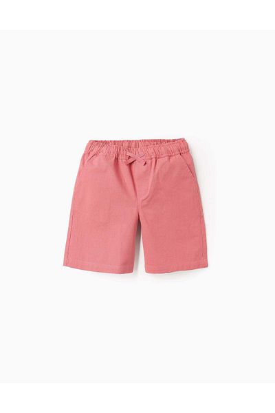 Ziddy Cotton and Linen Shorts for Boys 'Midi', Pink