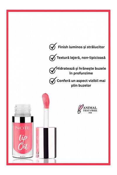 NOTE Lip Oil 20 Pink For Me – Moisturizing Lip Oil With Shine, Delicate Pink