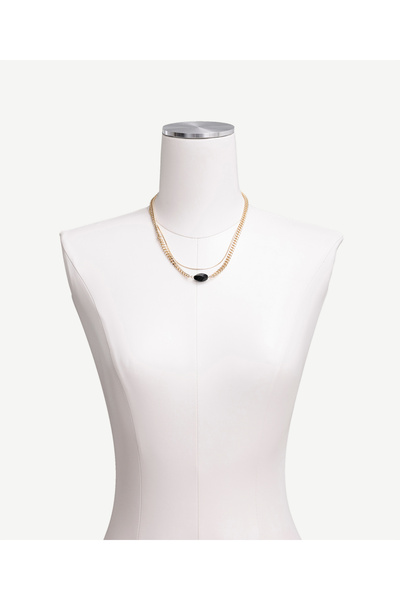 Yargıcı Akik Taşlı Zincir Kolye