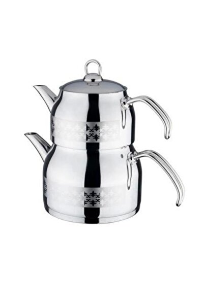 Genel Markalar Alara SUMS03 Sude Saten Aile Boy Metal Saplı Çelik Çaydanlık 2...