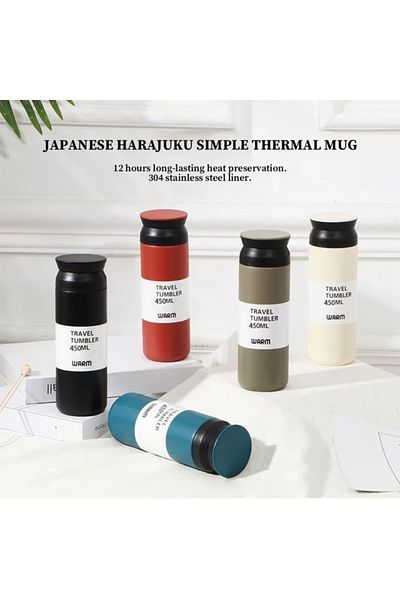 Generic Portable Bottle Insulated Fashion Vacuum Flask Water Coffee Tea Milk Mug Blue 500ml