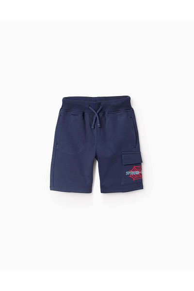 Ziddy Cotton Shorts for Boys 'Spider-Man', Dark Blue