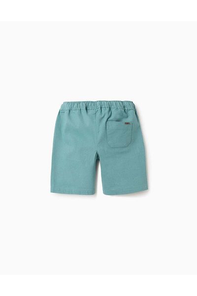 Ziddy Cotton and Linen Shorts for Boys 'Midi', Aqua Green