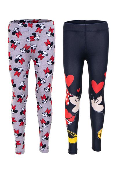 Minnie Mouse Set of 2 Pairs of Pants for Girls, Multicolor, Size 122-128 Cm,