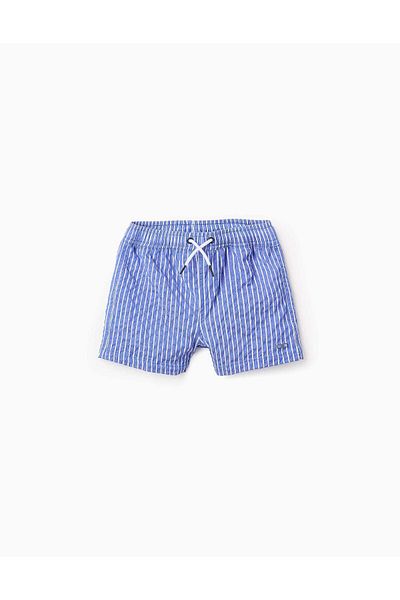 Ziddy Striped Swim Shorts for Boys, Blue