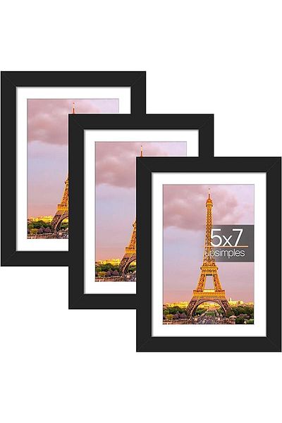 COOYA 3-Piece Photo Frame Set, 14-Inch and 7-Inch, Solid Wood Frame, Perfect for Storing Photos,Ideal Gift