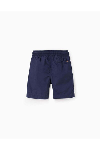 Ziddy Poplin Shorts for Boys, Dark Blue