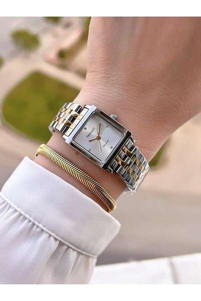 Ferrucci Steel Cord 2 Years Warranty 3 Atm Water Resistant Women Wrist Watch+Bracelet Bfc.03410.06