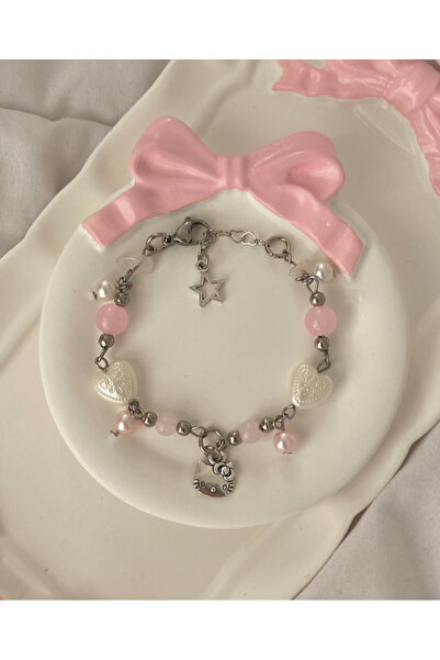 bettymettys Vintage Kalp Boncuklu Hello Kitty Charmlı y2k Fairycore Coquette ...