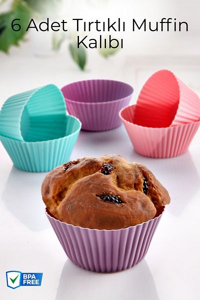 Nandy Home 6 Silicone Serrated Muffin Molds