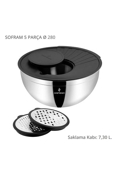 Sofram 5 قطع حاوية خلط وتخزين 28 سم
