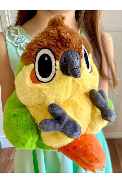 PoppyPlays Lovebird Plush Toy Large 40cm Colorful - Fluffy Gift