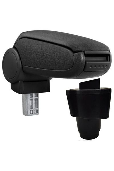 CED AUTO TRADE Car Armrest Compatible Dacia Sandero Ii 2017-> Black Textile Material