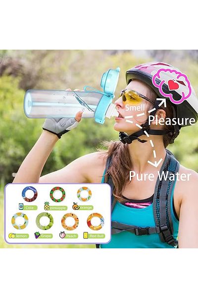 fulina Leak-Proof Water Bottle, 650ml, With 7 Scent Rings, Perfect for Travel, Gym, Home,Outdoor and School