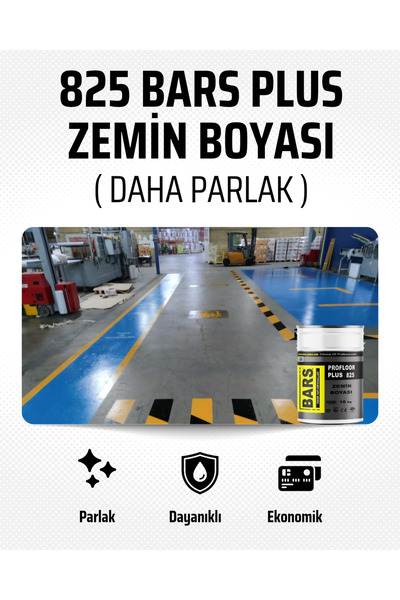 BARS Profloor X 825 Plus Bars Zemin Boyası – Parlak, Dayanıklı, Hızlı Kuruyan Hibrit Boya