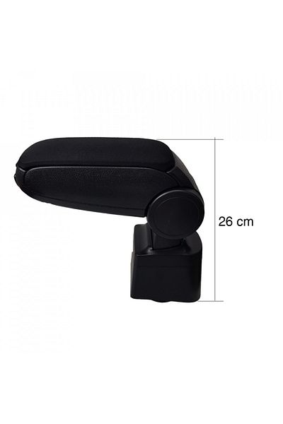 CED AUTO TRADE Car armrest VW POLO 2011-2017, black, imitation leather