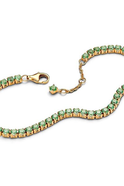 Pandora Işıltılı Yeşil Tenis Bilekliği