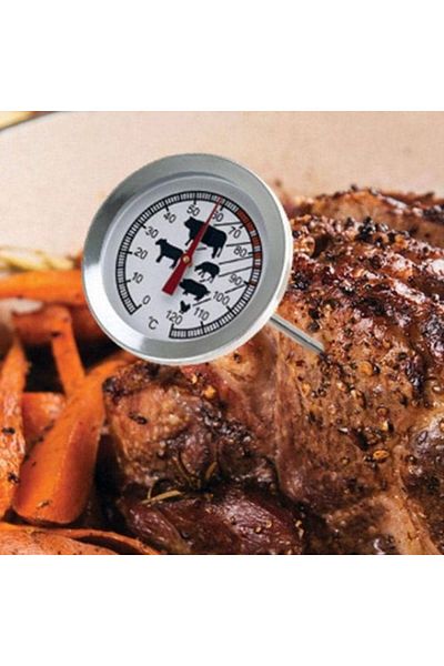 RW Stainless Steel Manual Meat Thermometer with Probe Design