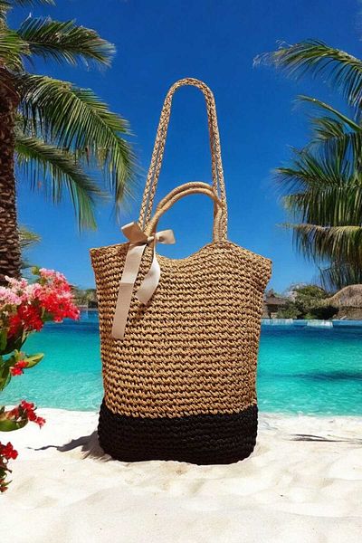 SOFT AKSESUAR Large Size Straw Bag