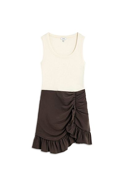 Twist Double Piece Look Mini Dress