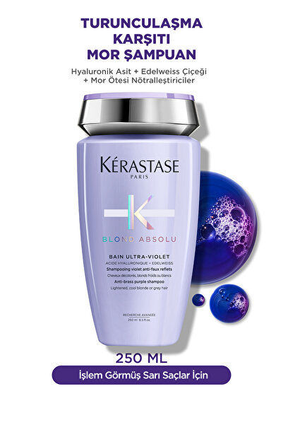 Kerastase Blond Absolu Bain Ultra-violet saça parlaklığını ve yumuşaklık vere...