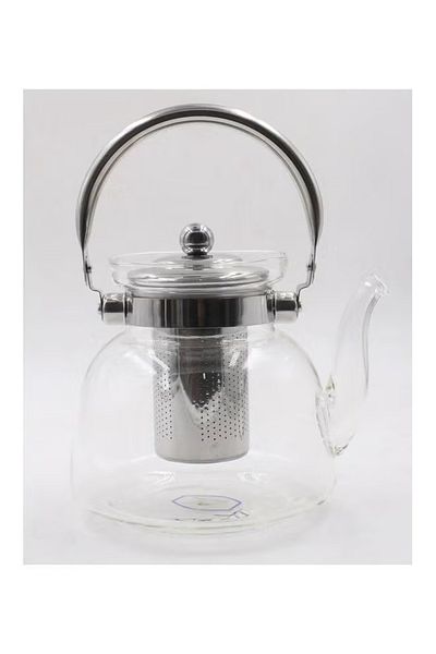 DAC Glass Teapot With Stainless Steel Filter Clear 1100ml