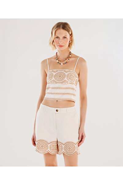 Yargıcı Paçası Detaylı Bermuda