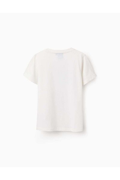 Ziddy Cotton T-shirt for Boys 'Sonic', White