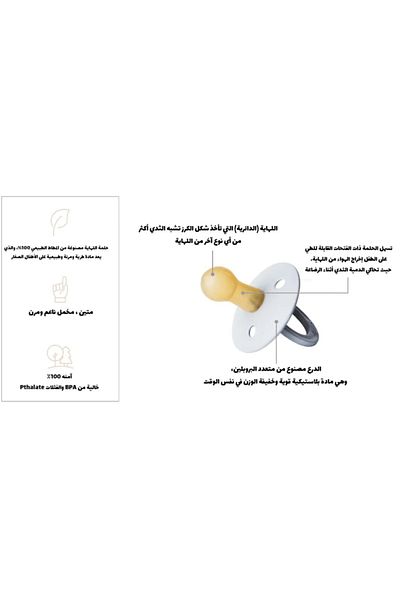 Bibs Blue and beige rose pacifier from 0-6 months (feature of writing your child's name)