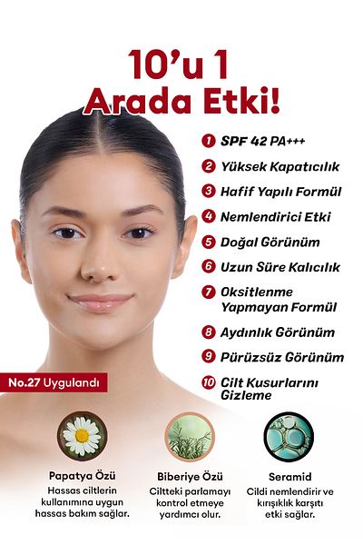 Missha كريم بي بي متعدد الوظائف M Perfect Cover مع تغطية مثالية Ex SPF42/PA+++ رقم 27 (20 مل)