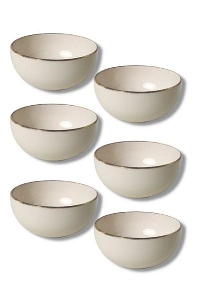 Keramika Cloud Soup Bowl 12 cm Reactive Cream 6 Pieces Msh22351