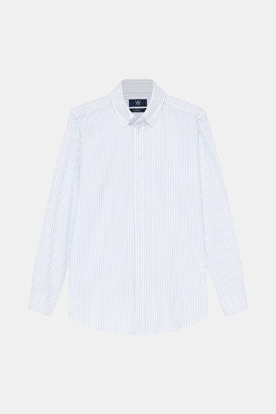 W Collection BEYAZ UZUN KOLLU GÖMLEK