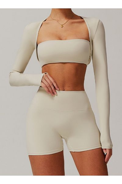KAWN YOGA Fitted Crop Top Long Sleeve