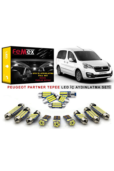 FEMEX Peugeot Partner Tepee LED İç Aydınlatma Ampul Seti FEMEX Parlak Beyaz Led