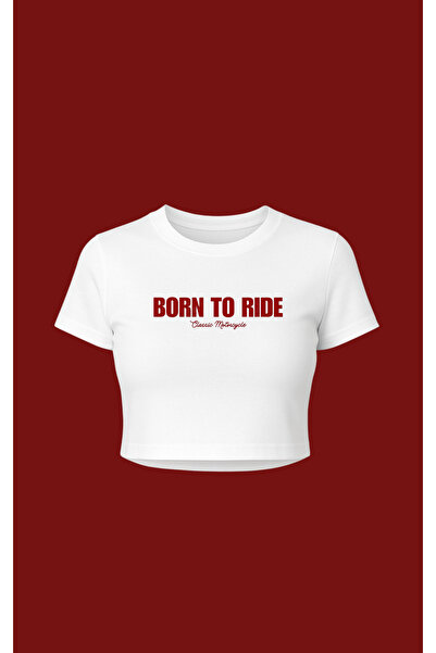 Altair Tr تي شيرت أبيض مطبوع عليه Born To Ride من Pinterest