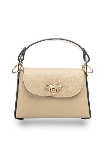 Toro Nero Women's Bag Made Of Taupe Genuine Leather Iris