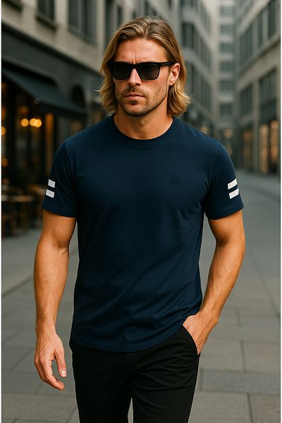 Jack & Jones Ανδρικό μπλουζάκι με λογότυπο Jack Jones Sergeant Navy Blue