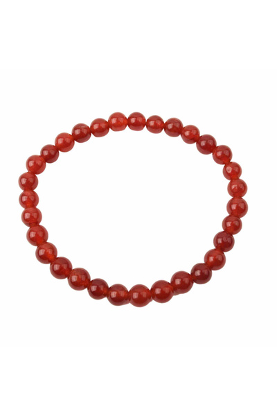 craftmystic Bratara elastica cu margele 6mm din pietre naturale Carneol pentru barbati si femei -